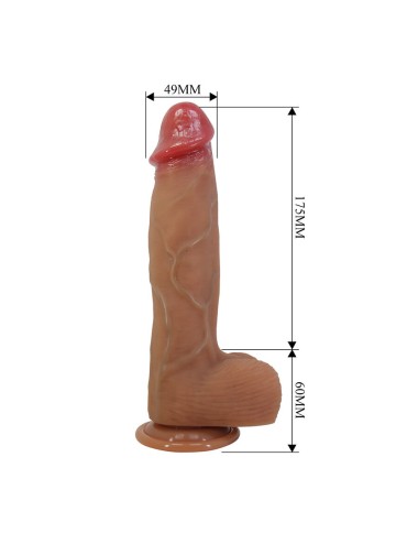 PRETTY LOVE - ORTON REALISTIC DILDO WITH SUCTION CUP 23.5 CM -Ø- 4.9 CM