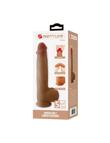 PRETTY LOVE - ORTON REALISTIC DILDO WITH SUCTION CUP 23.5 CM -Ø- 4.9 CM