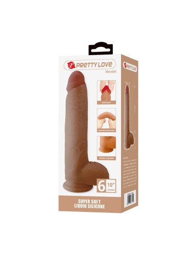 PRETTY LOVE - MENDEL REALISTIC DILDO WITH SUCTION CUP 25.5 CM -Ø- 5.6 CM