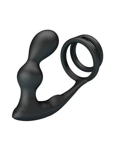 MR PLAY - VIBRATING ANAL PLUG WITH PENIS RING REMOTE CONTROL