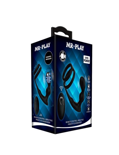 MR PLAY - VIBRATING ANAL PLUG WITH PENIS RING REMOTE CONTROL