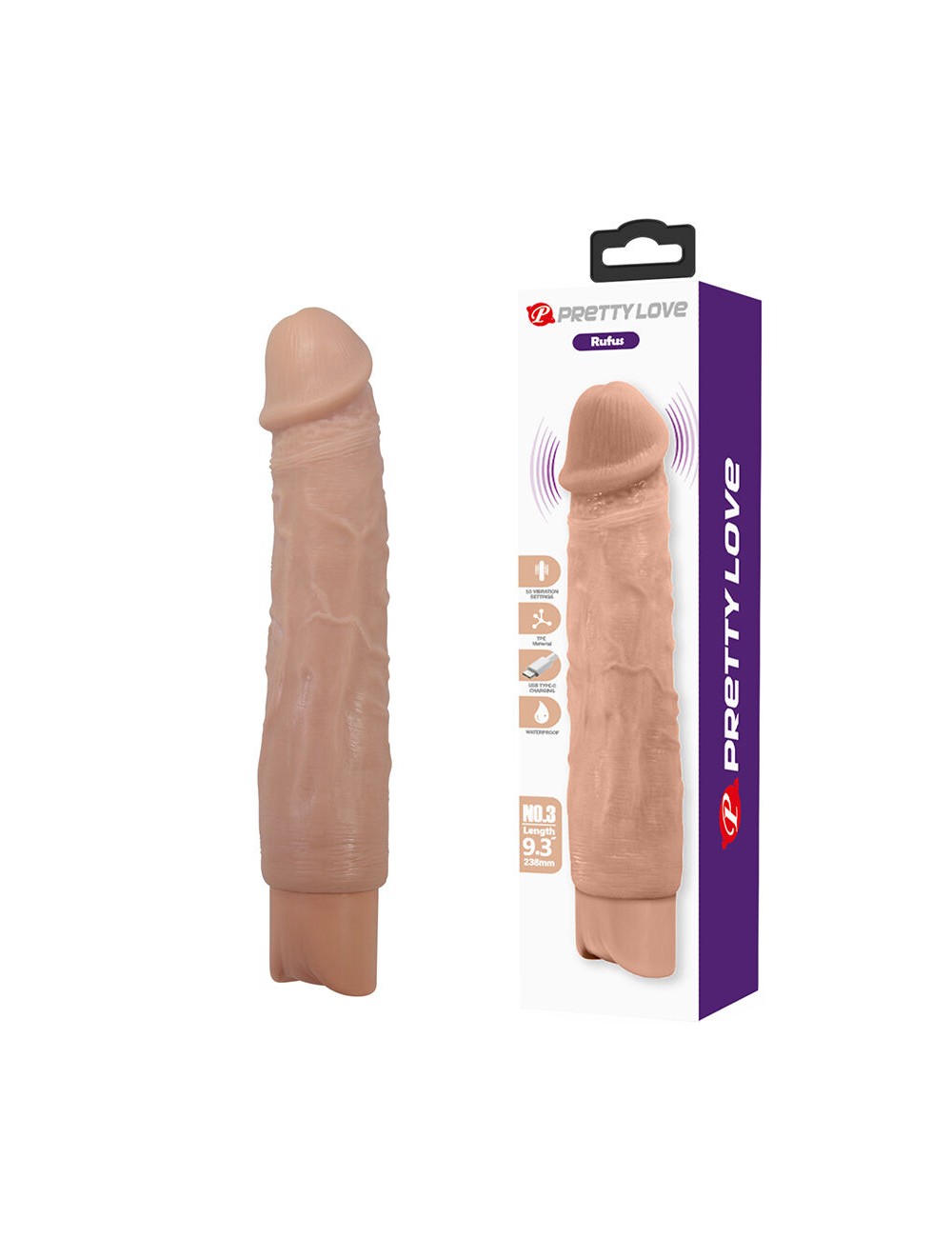 PRETTY LOVE - RUFUS FLEXIBLE REALISTIC VIBRATOR