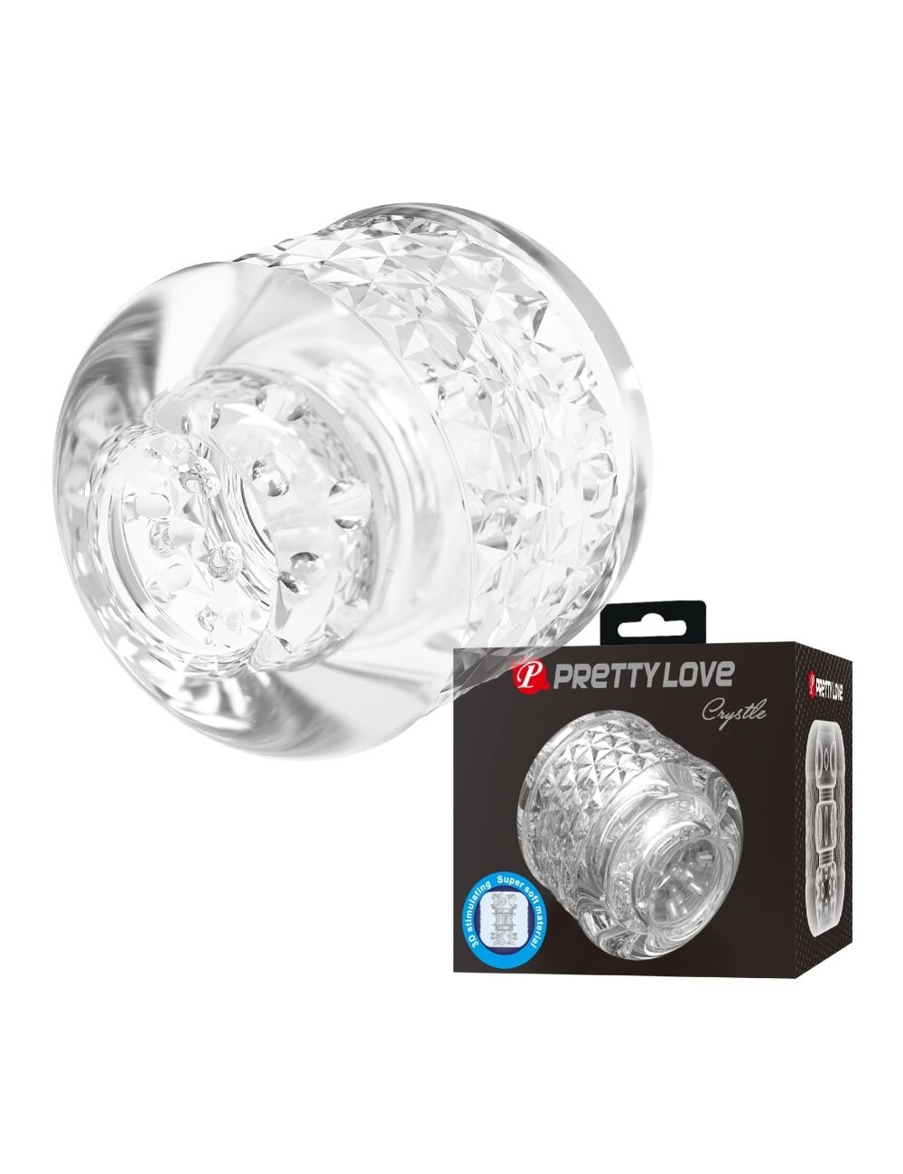 PRETTY LOVE - CRYSTLE DOUBLE ENTRY MASTURBATOR