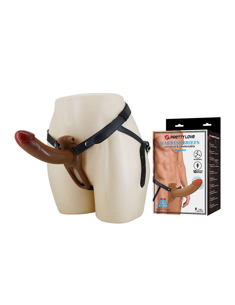 PRETTY LOVE - BRADDEN VIBRATING STRAP-ON