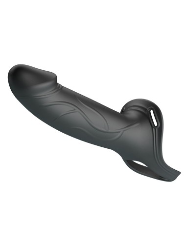 PRETTY LOVE - LANDON BLACK VIBRATING STRAP-ON