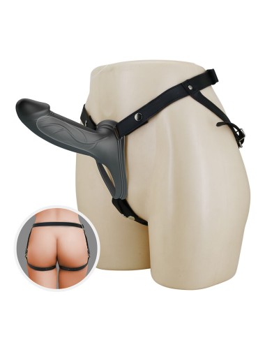 PRETTY LOVE - LANDON BLACK VIBRATING STRAP-ON