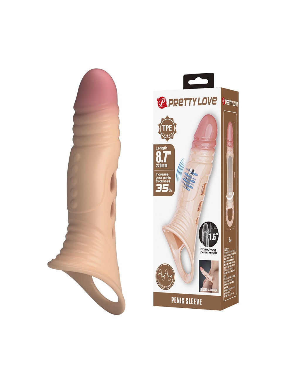 PRETTY LOVE - PENIS SLEEVE WITH INTEGRATED VIBRATION