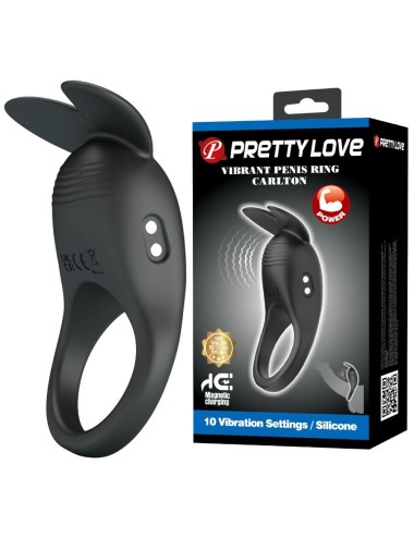 PRETTY LOVE - CARLTON PENIS RING WITH CLITORAL STIMULATOR