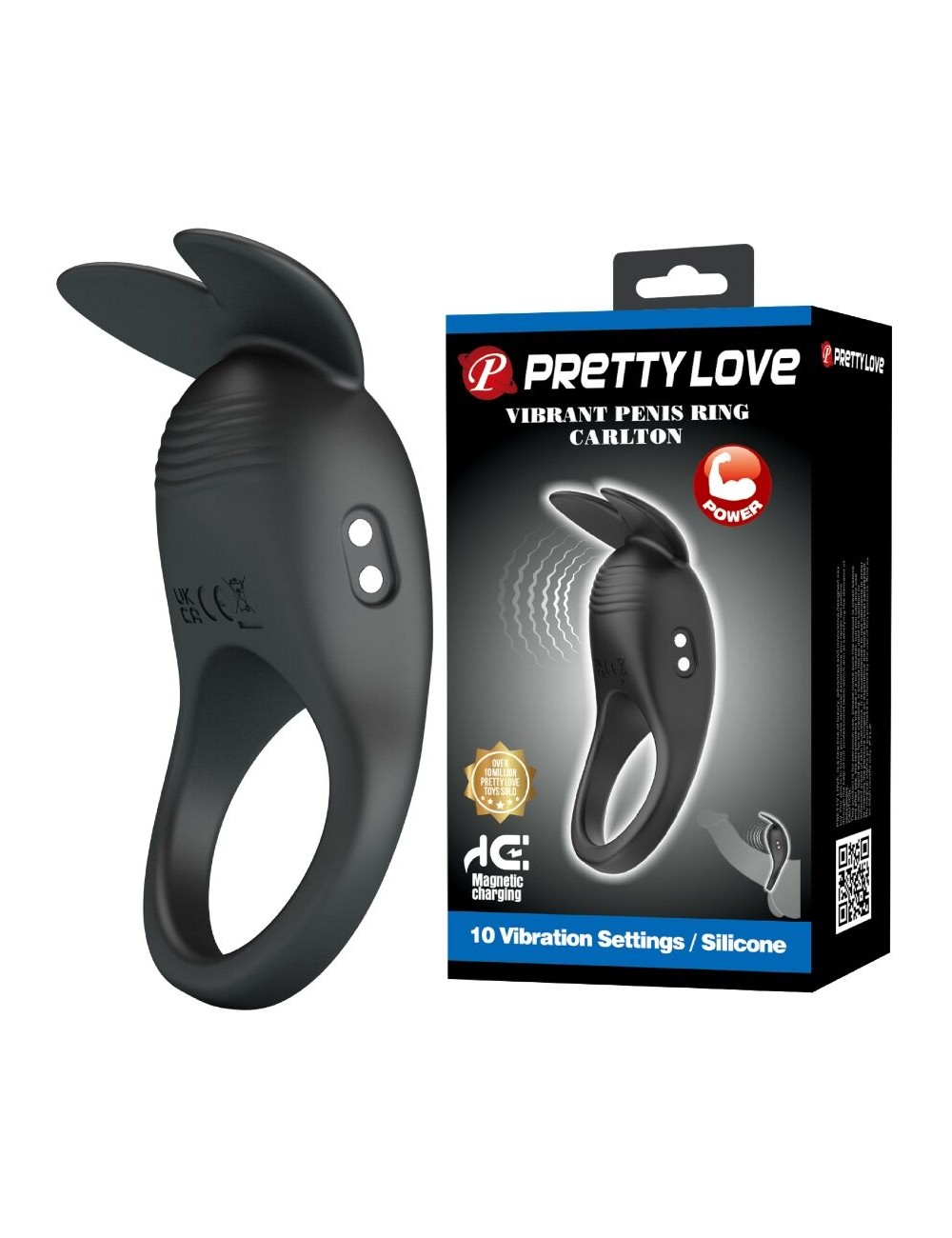 PRETTY LOVE - CARLTON PENIS RING WITH CLITORAL STIMULATOR