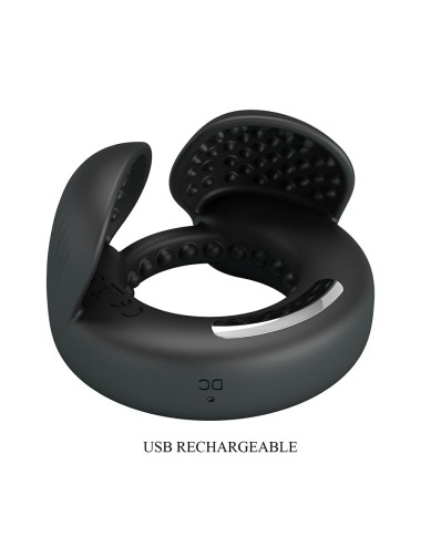 PRETTY LOVE - QUENTIN PENIS RING WITH TESTICULAR STIMULATOR