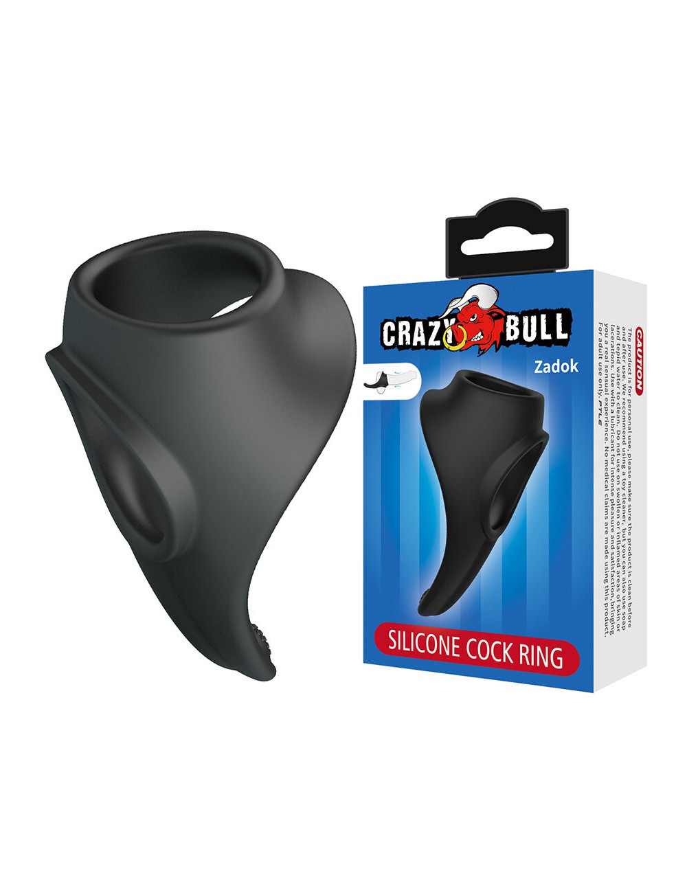CRAZY BULL - ZADOK ERGONOMIC RING WITH PERINEAL STIMULATOR