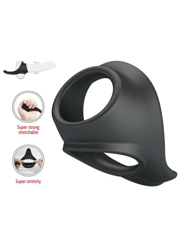 CRAZY BULL - ZADOK ERGONOMIC RING WITH PERINEAL STIMULATOR