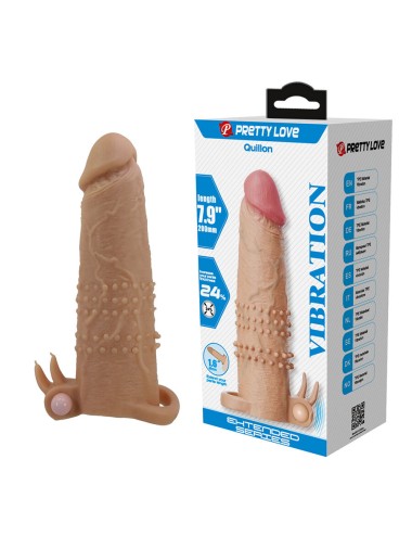 PRETTY LOVE - QUILLON PENIS SLEEVE WITH CLITORAL STIMULATOR AND VIBRATION