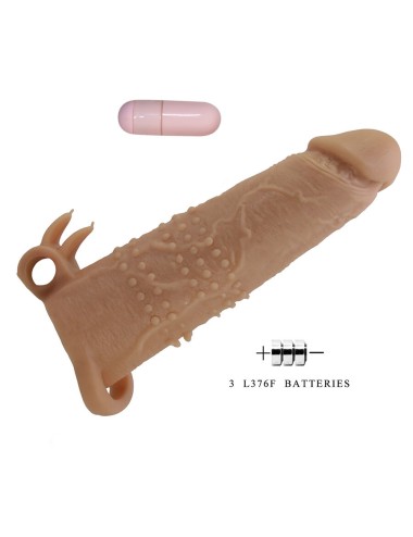 PRETTY LOVE - QUILLON PENIS SLEEVE WITH CLITORAL STIMULATOR AND VIBRATION