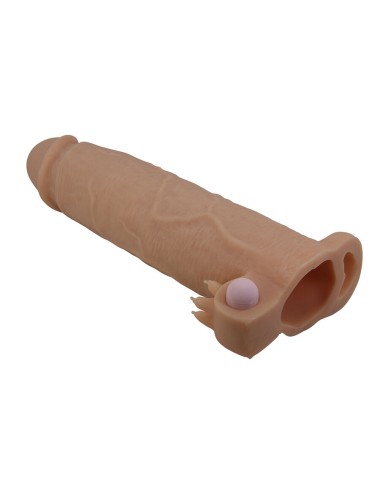 PRETTY LOVE - XERXES PENIS SLEEVE WITH CLITORAL STIMULATOR AND VIBRATION