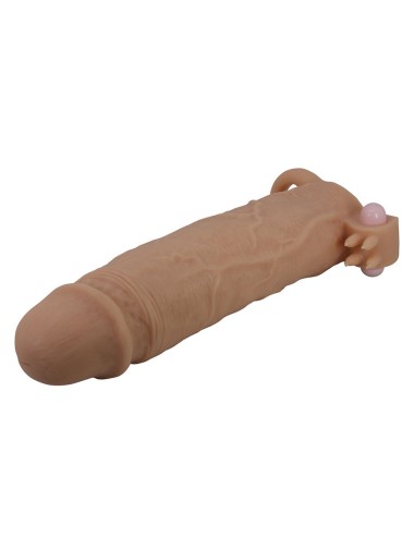 PRETTY LOVE - XERXES PENIS SLEEVE WITH CLITORAL STIMULATOR AND VIBRATION