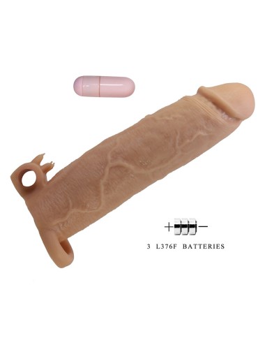 PRETTY LOVE - XERXES PENIS SLEEVE WITH CLITORAL STIMULATOR AND VIBRATION
