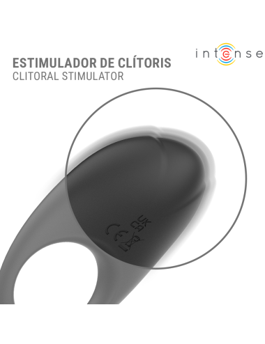 INTENSE - MERLOTTE VIBRATING PENIS RING WITH CLITORIS STIMULATION BLACK