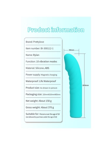 PRETTY LOVE - RYLAN G-SPOT BLUE VIBRATOR