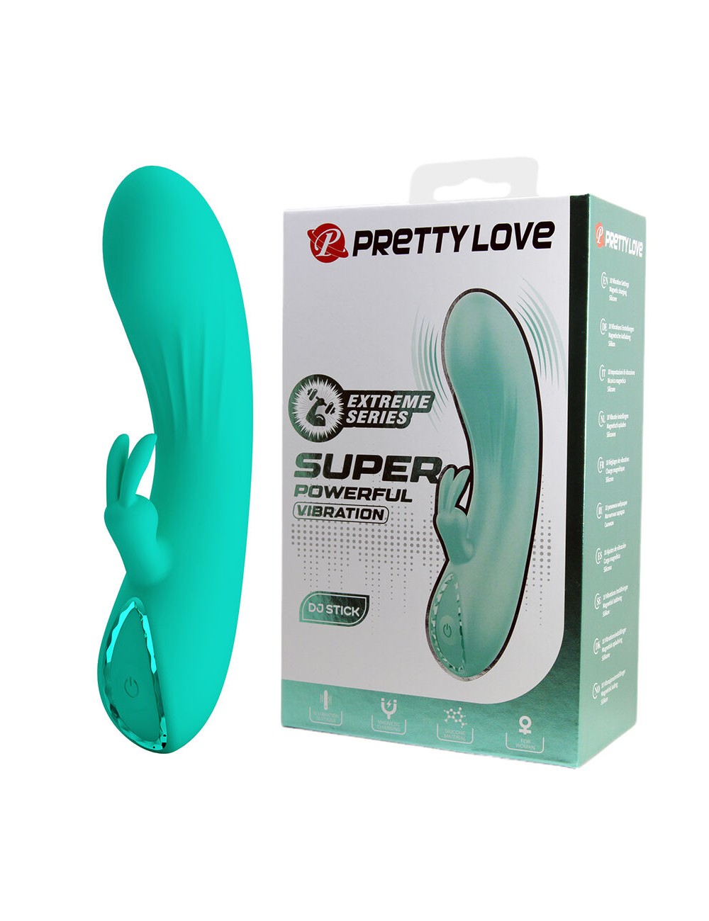 PRETTY LOVE - DJ STICK G-SPOT TURQUOISE VIBRATOR