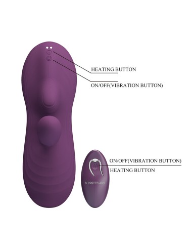 PRETTY LOVE - LUKA SIT-DOWN VIBRATOR WITH HEAT EFFECT AND REMOTE CONTROL