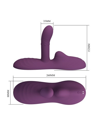 PRETTY LOVE - LUKA SIT-DOWN VIBRATOR WITH HEAT EFFECT AND REMOTE CONTROL