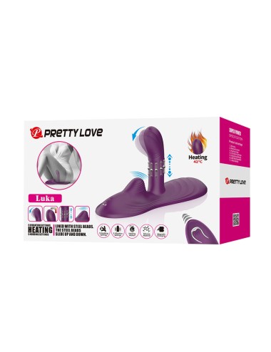 PRETTY LOVE - LUKA SIT-DOWN VIBRATOR WITH HEAT EFFECT AND REMOTE CONTROL