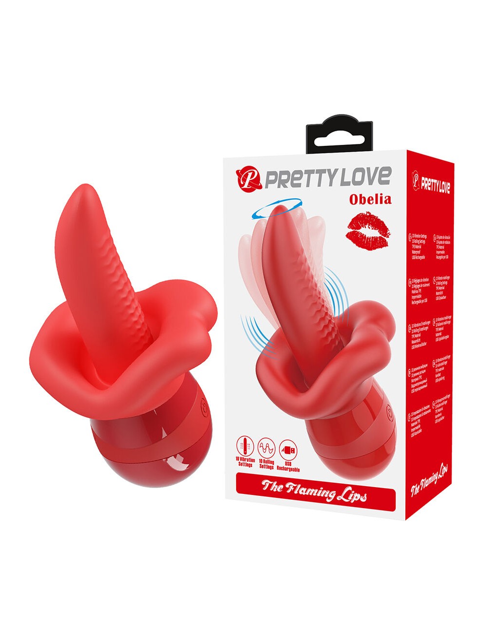 PRETTY LOVE - OBELIA MASTURBATOR TONGUE VIBRATOR WITH ORBITAL MOTION