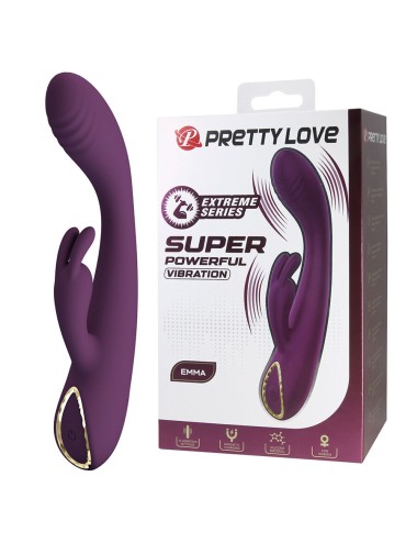 PRETTY LOVE - EMMA RABBIT PURPLE VIBRATOR WITH STIMULATOR