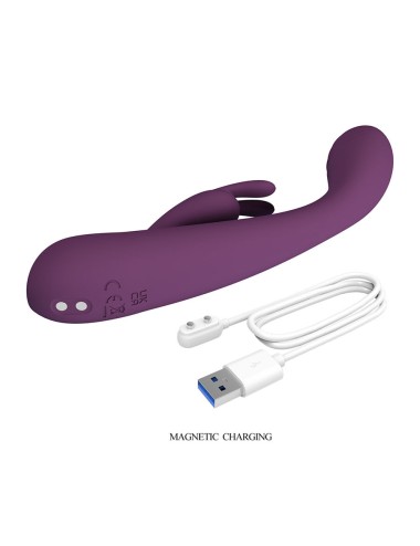 PRETTY LOVE - EMMA RABBIT PURPLE VIBRATOR WITH STIMULATOR