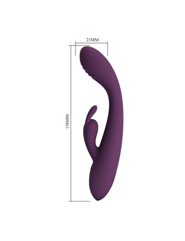 PRETTY LOVE - EMMA RABBIT PURPLE VIBRATOR WITH STIMULATOR