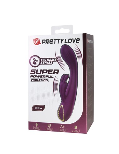 PRETTY LOVE - EMMA RABBIT PURPLE VIBRATOR WITH STIMULATOR