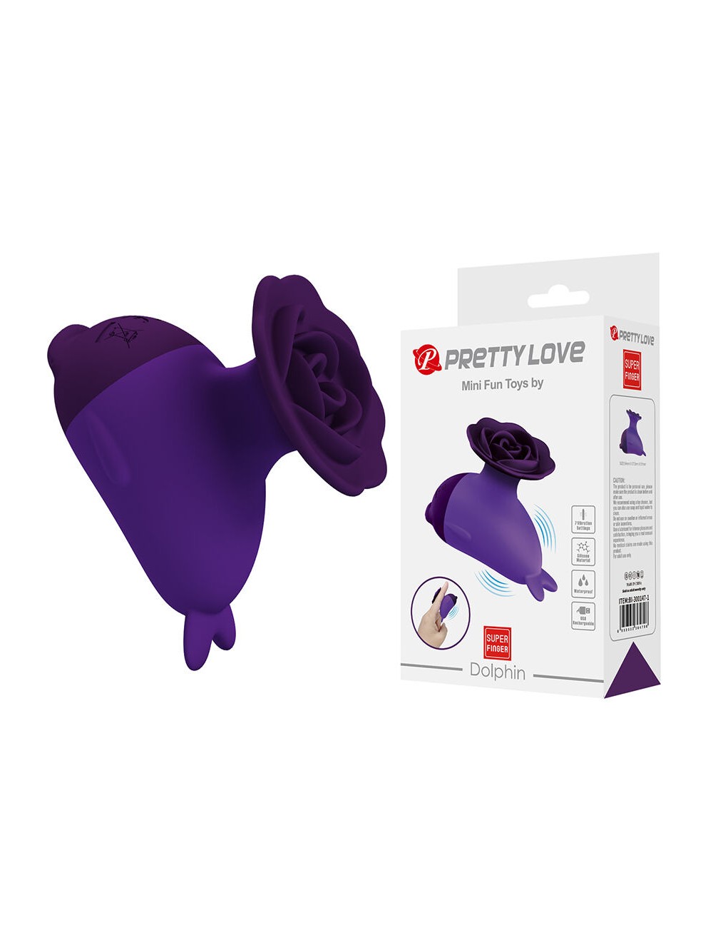 PRETTY LOVE - DOLPHIN MINI VIBRATOR WITH CLIP