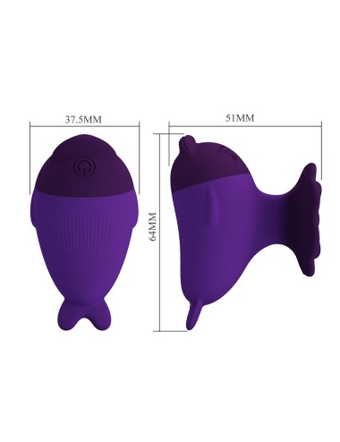 PRETTY LOVE - DOLPHIN MINI VIBRATOR WITH CLIP