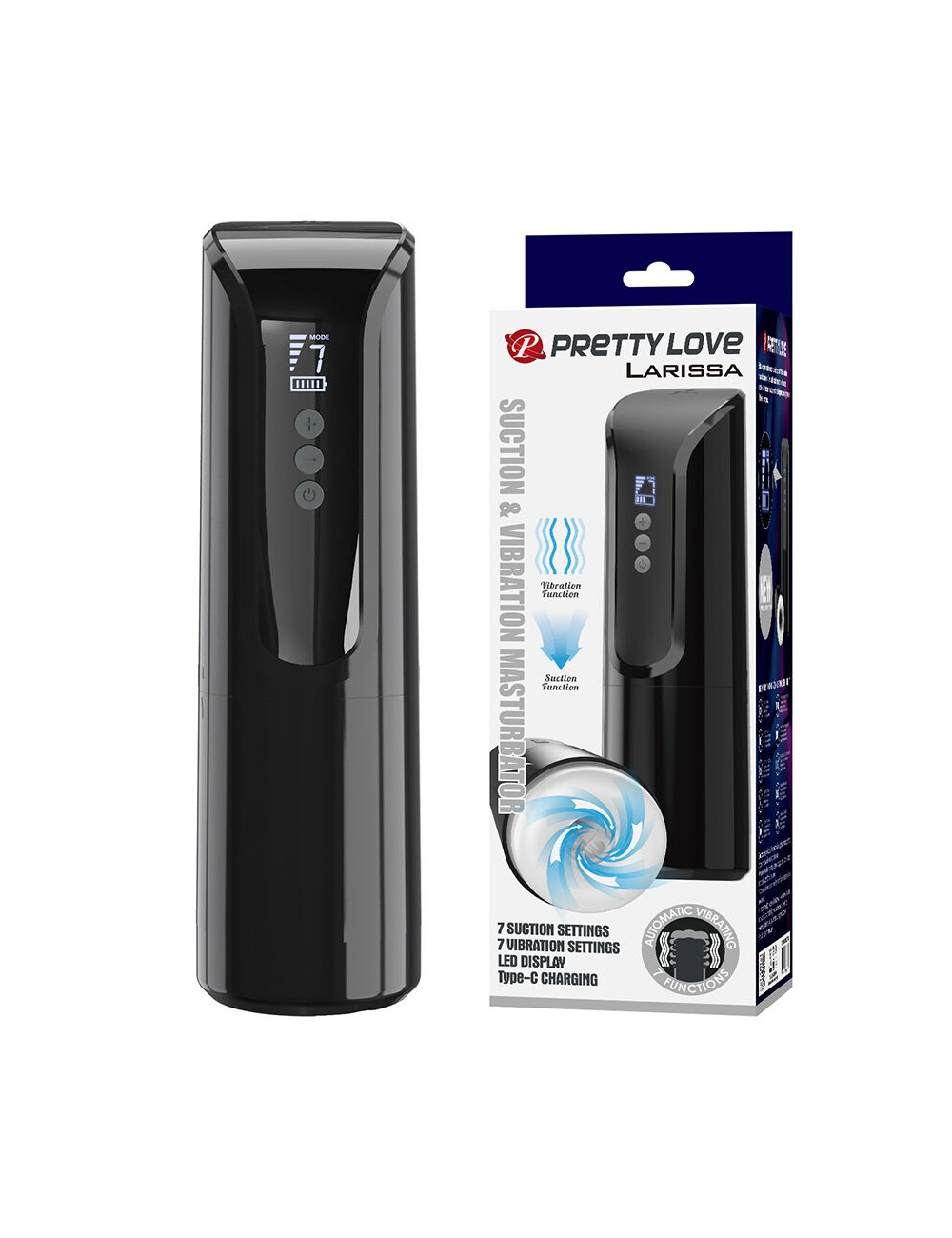 PRETTY LOVE - LARISSA VIBRATING SUCTION MASTURBATOR
