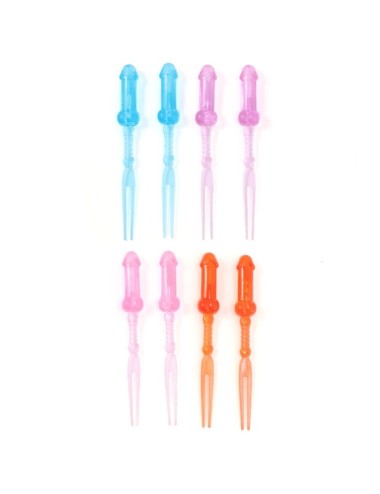 DIABLO PICANTE - COLORED PENIS SKEWERS 8 UNITS