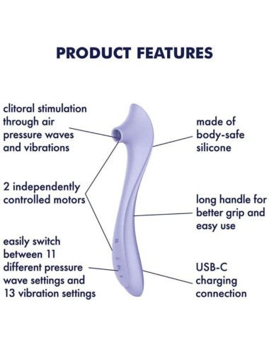 SATISFYER - EASY LOVER VIBRATOR & AIR PULSE STIMULATOR