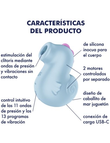 SATISFYER - SEA PONY VIBRATOR & AIR PULSE STIMULATOR