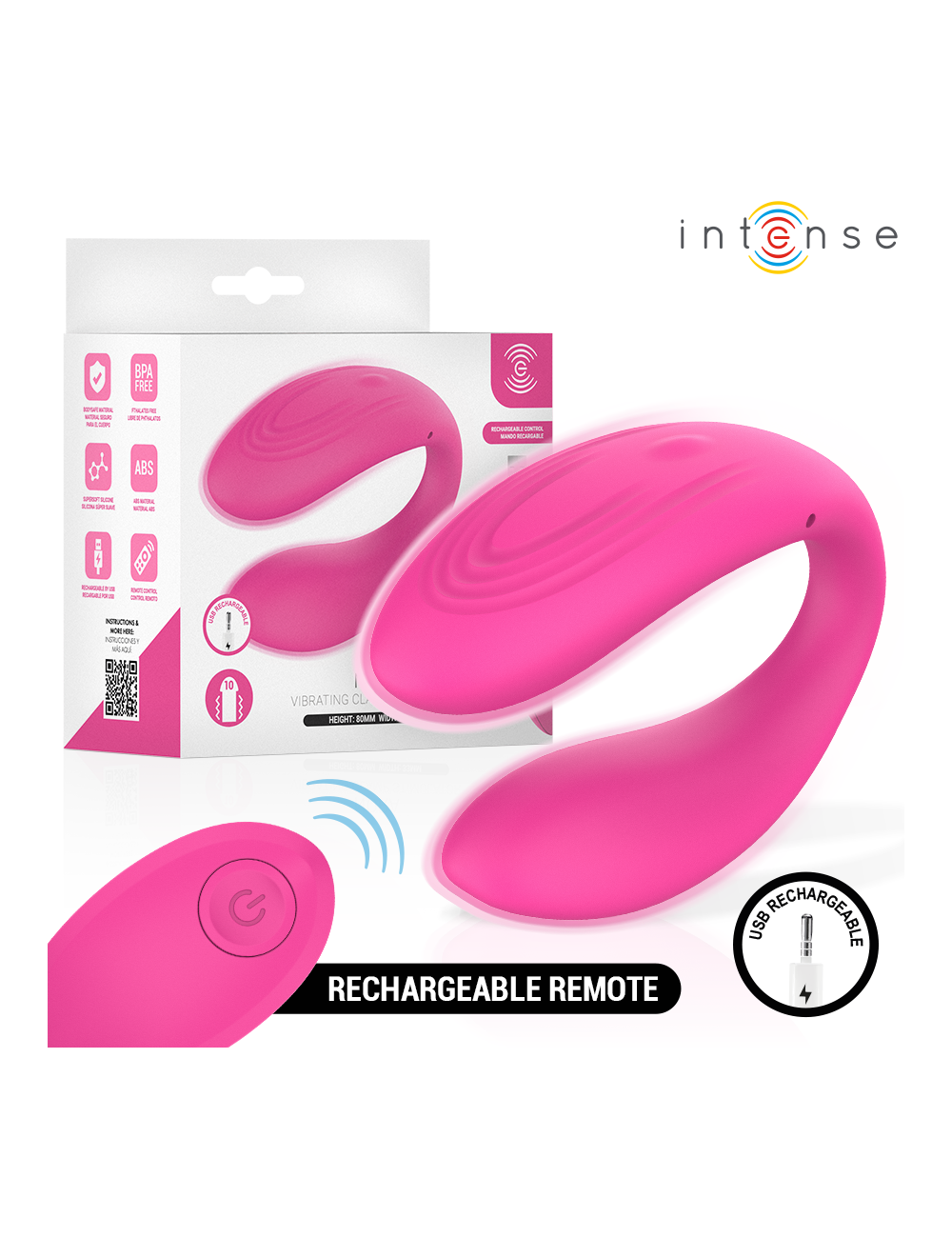 INTENSE - NORA VIBRATING CLAMP STIMULATOR PINK