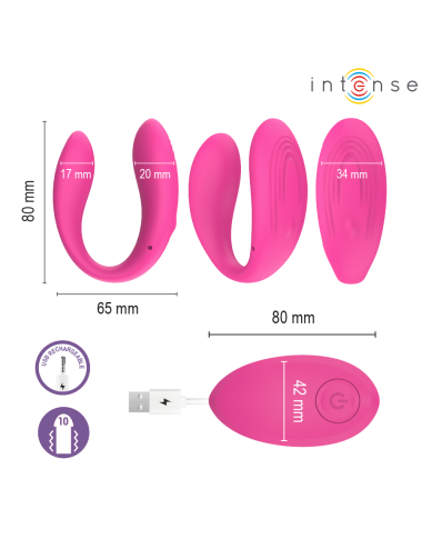 INTENSE - NORA VIBRATING CLAMP STIMULATOR PINK