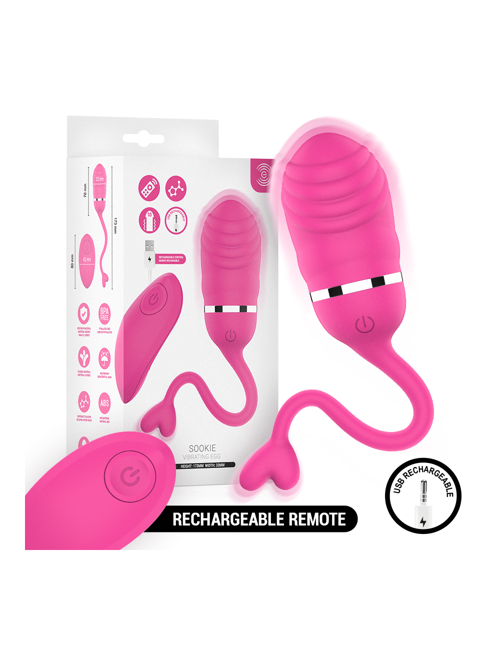 INTENSE - SOOKIE REMOTE CONTROL VIBRATING EGG PINK