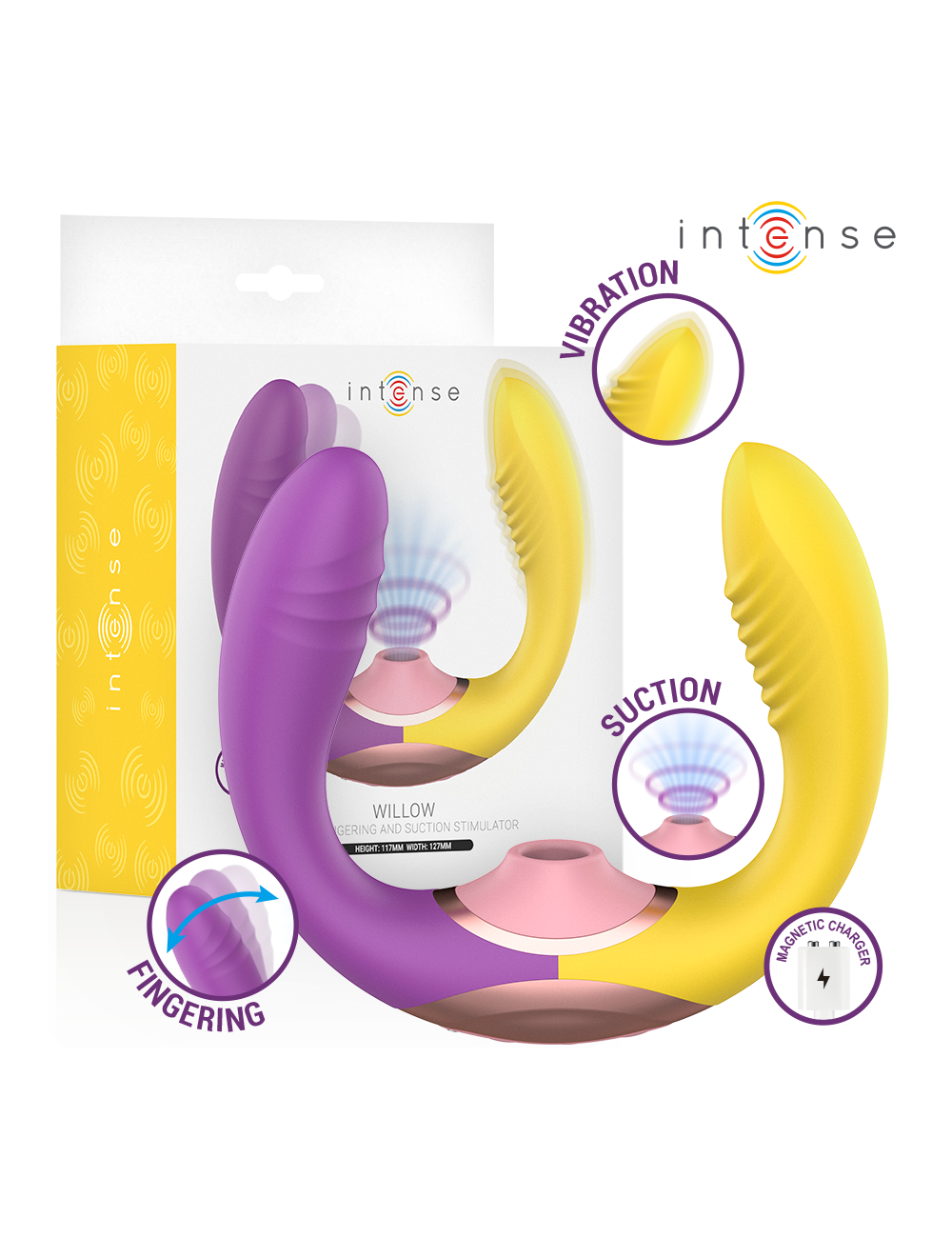 INTENSE - WILLOW 3-IN-1 SUCTION AND VIBRATION STIMULATOR