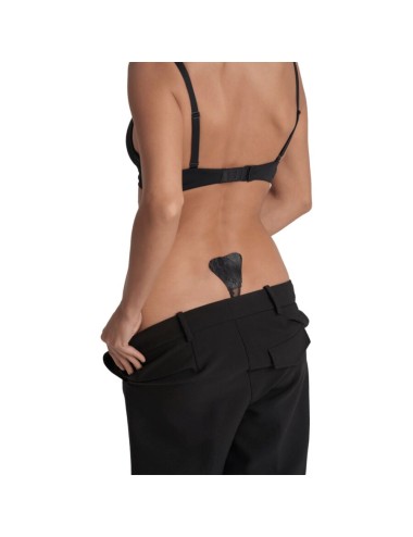 BYE-BRA - ADHESIVE THONG LACE BLACK ONE SIZE