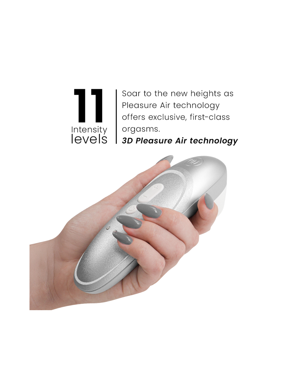 WOMANIZER - PRO VIBRANT CLITORAL STIMULATOR SILVER GREY