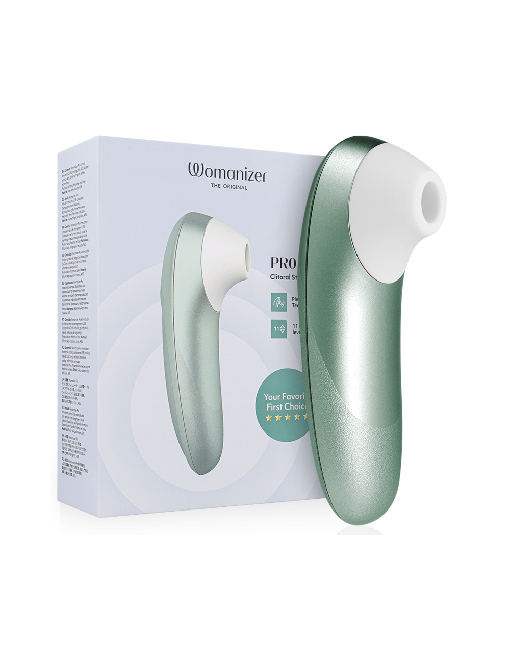 WOMANIZER - PRO VIBRANT CLITORAL STIMULATOR SAGE GREEN