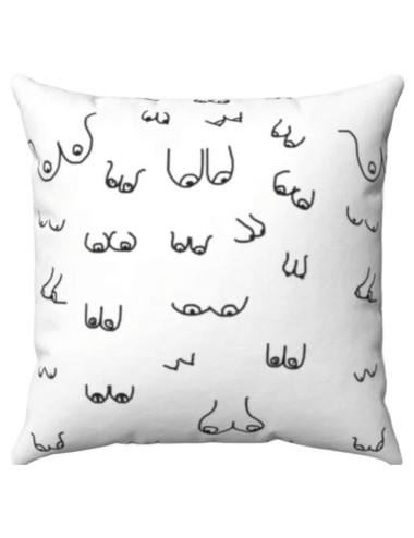 DIABLO PICANTE - 30 X 30 BOOBS CUSHION WHITE