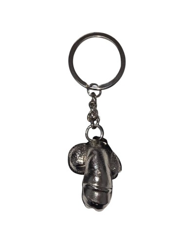 DIABLO PICANTE -SILVER METAL KEYCHAIN ​​SHRINKED PENIS