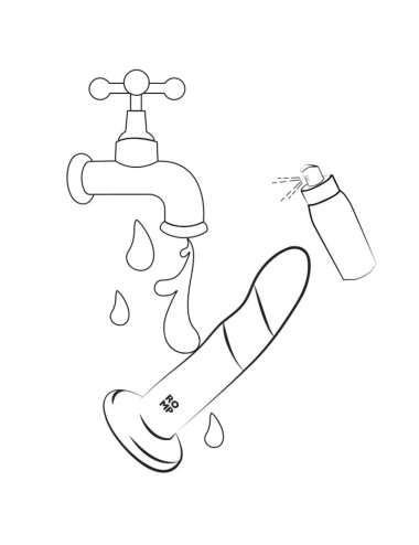 ROMP - DIZI SILICONE DILDO WITH SUCTION CUP TRICOLOR 18 CM