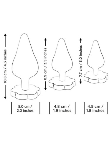 ROMP - LUSTER ANAL TRAINING KIT S/M/L WITH FLOWER-SHAPED BASE
