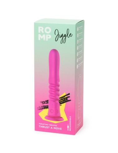 ROMP - JIGGLE UP AND DOWN VIBRATOR WITH PINK SUCTION CUP